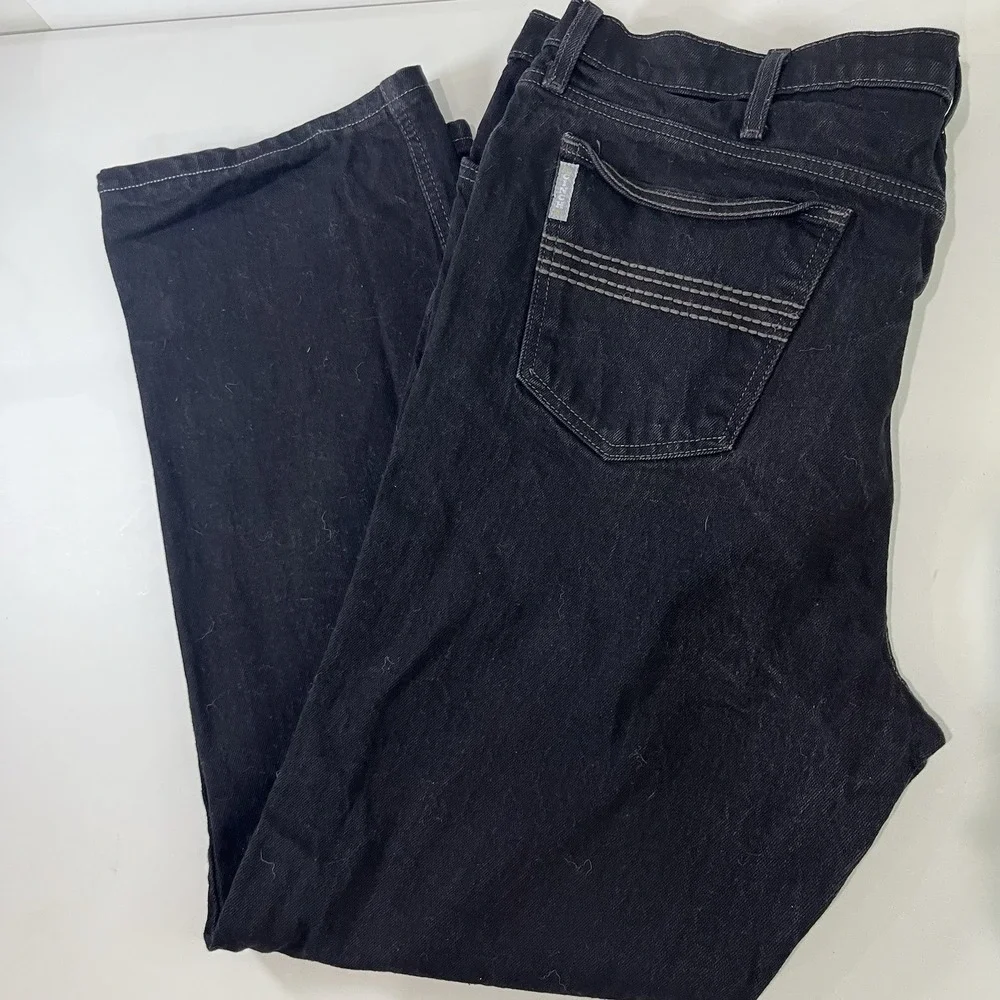 Cinch Slim Fit Silver Label Black‎ Mens Jeans 40/34 Straight Cowboy MB98034012